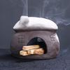 1pc Ceramic Mini Fireplace Home Decor Sage Burning Holder Creative European Style Palo Santo Incense Burner (Without Incense)