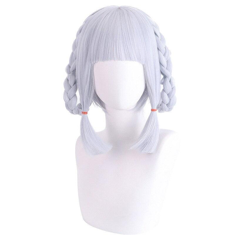 Kamisato Ayaka Cosplay Wig New Skin Genshin Impact Cosplay Braided Wig Cosplay Anime Cosplay Wigs Heat Resistant Synthetic Wigs