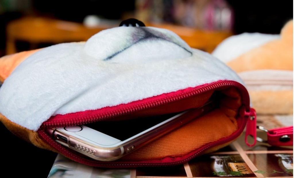 Soft and fluffy Shiba Inu pouch want to go to the with card case [Monshop] "Gonta doesn't vet"