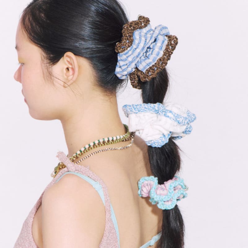 MISU A BARBE WAVE SCRUNCH MEDIUM BLUE GREY