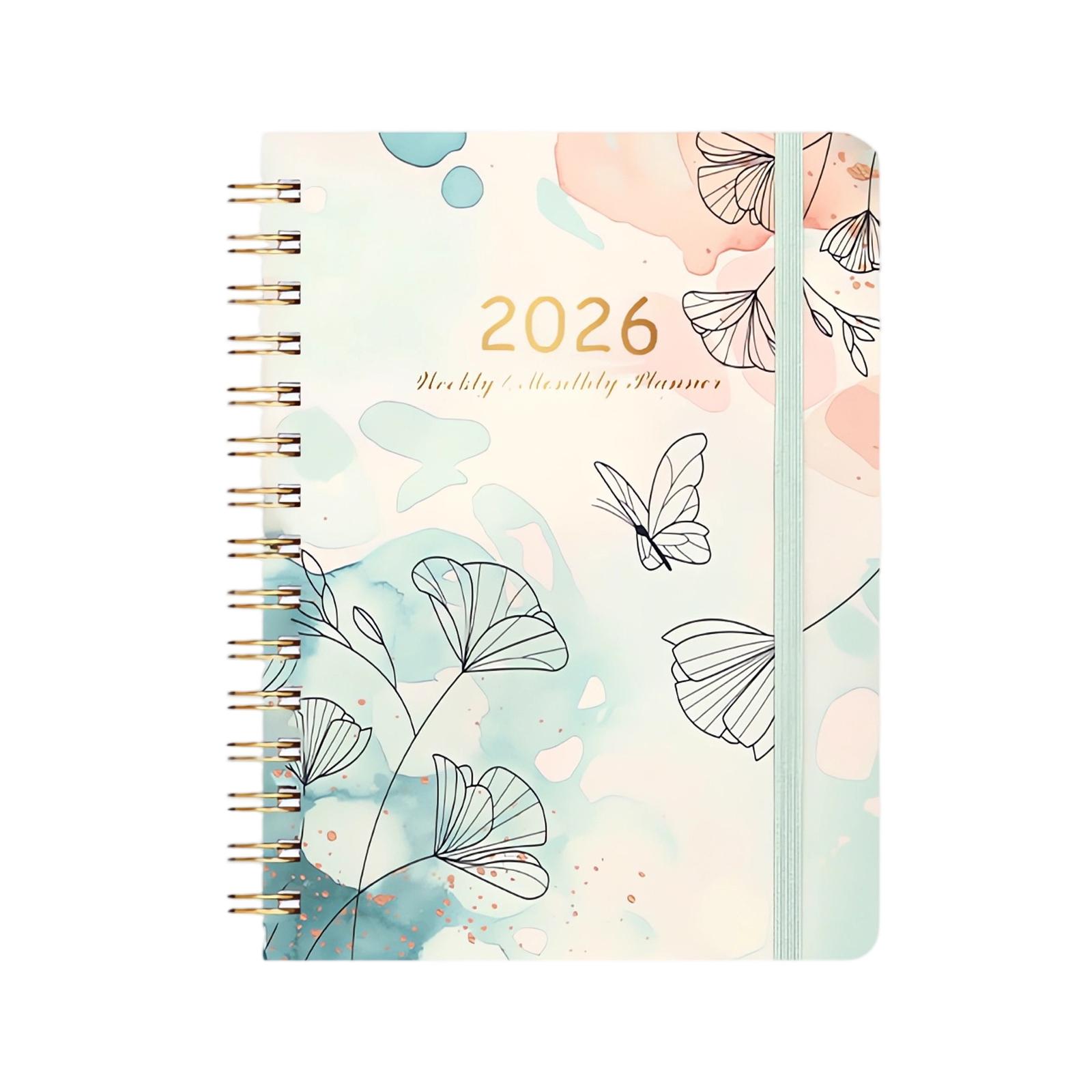 

2026 Planner, Stylish Calendar, Ample Notebook Space, Perfect For Recording To Do Lists One Size