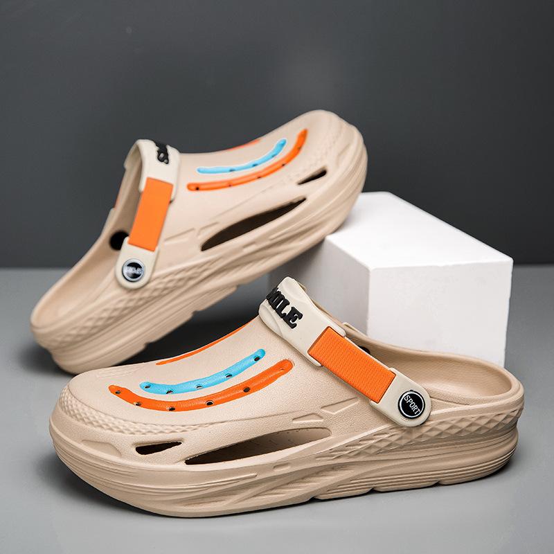 

Тапочки для мужчин на открытом воздухе нескользящие толстые подошвы мужские тапочки модные мужские сандалии слиперы мужская летняя пляжная обувь Zapatillas De Hombre 45 хаки