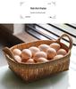 Imitation Rattan Fruit and Snack Basket - Versatile for Living Room, Kitchen, and Picnic Use.