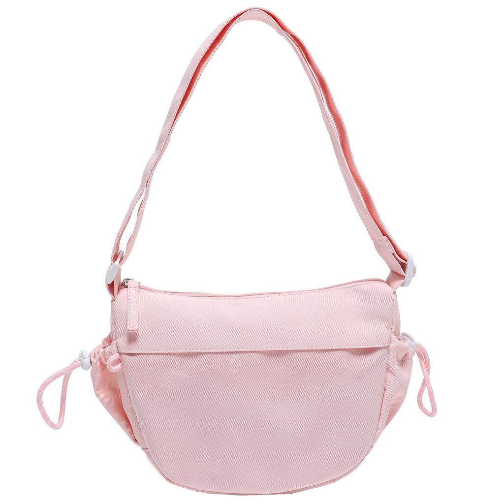 2026 Lightweight Nylon Dumpling Crossbody - Women’s Water-Repellent PVC Transparent Sports Bag with Dopamine Colors.