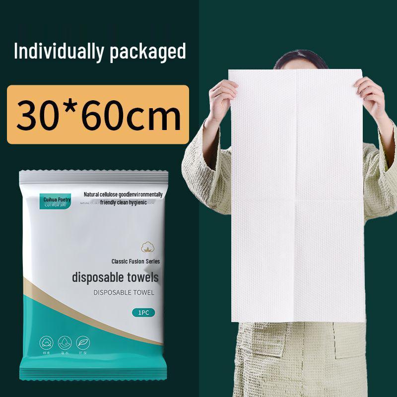 Extra Thick Disposable Bath Towels - 100 Individually Packaged for Adults
