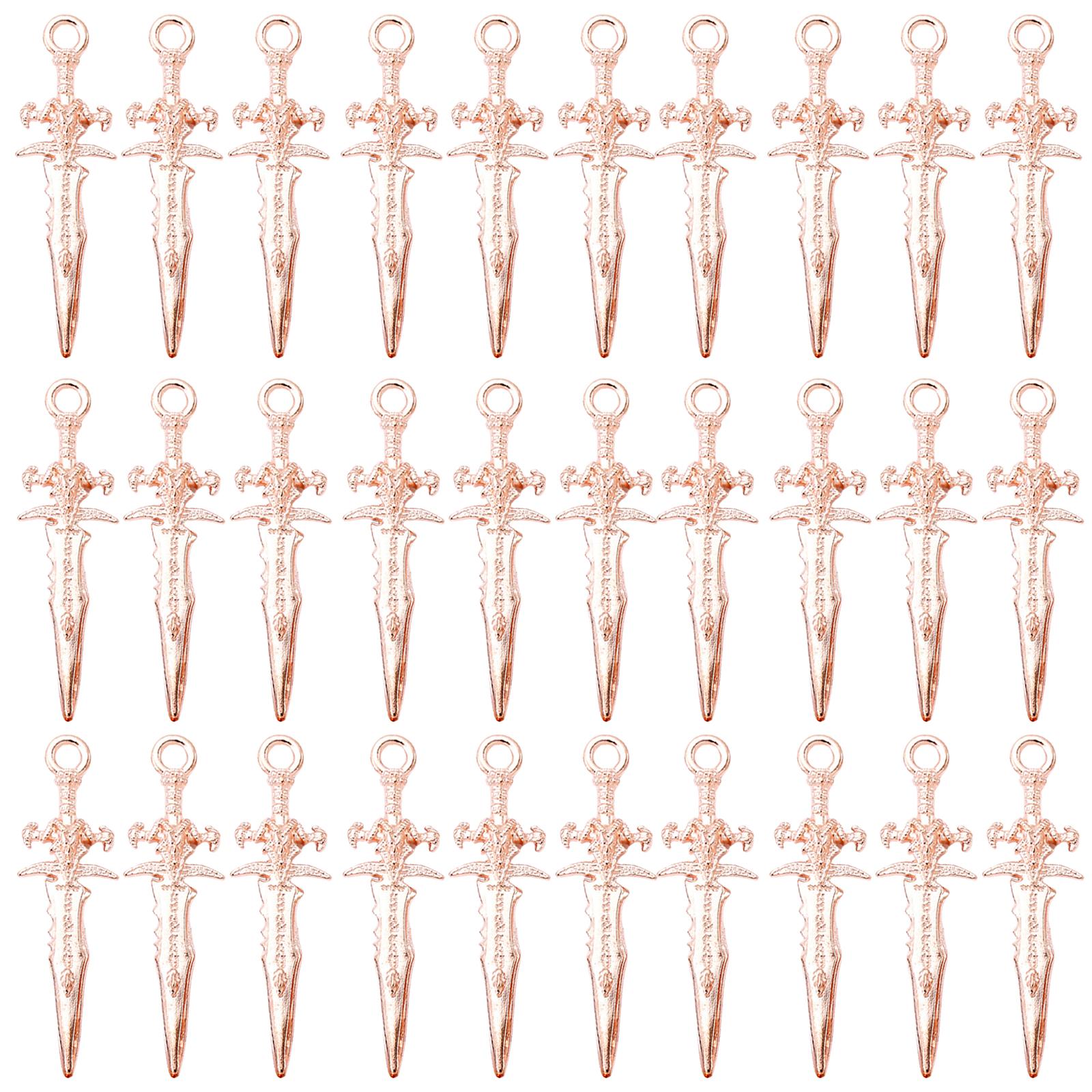 

30 шт. металлический сплав мини-меч подвеска маленькая подвеска ювелирные изделия аксессуары подходит для изготовления ювелирных изделий и поделок 4