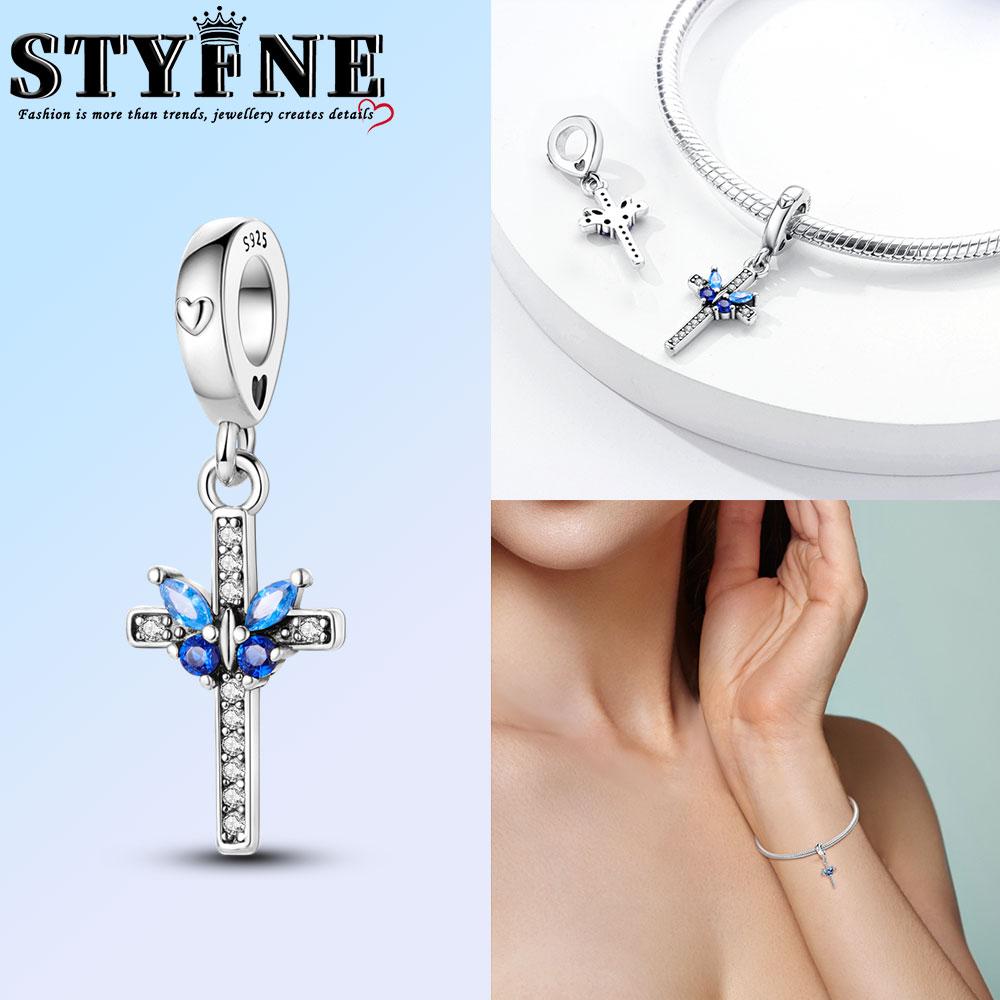 Classic Copper Holy Angel Cross Charms Beads Pendants For Women Fit Original Bracelets Diy Jewelry Gift