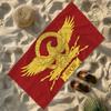 Toalla de Bandera Romana SPQR Suave Ligera Anti-Arena Grande para Playa Secado Rápido Baño Deportes Familia