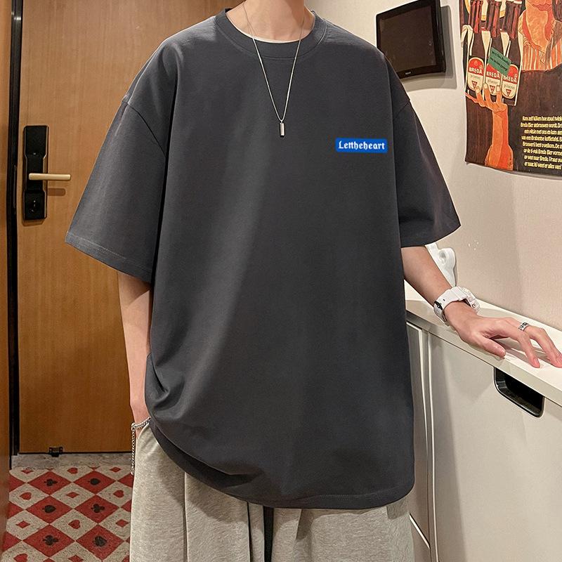 Men Short Sleeve Print Cotton T Shirt Summer Tops