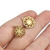10pcs 304 Stainless Steel Hollow Flower Studs for DIY Drop Earrings Post Findings Jewelry Making Dangle Charms Connectors