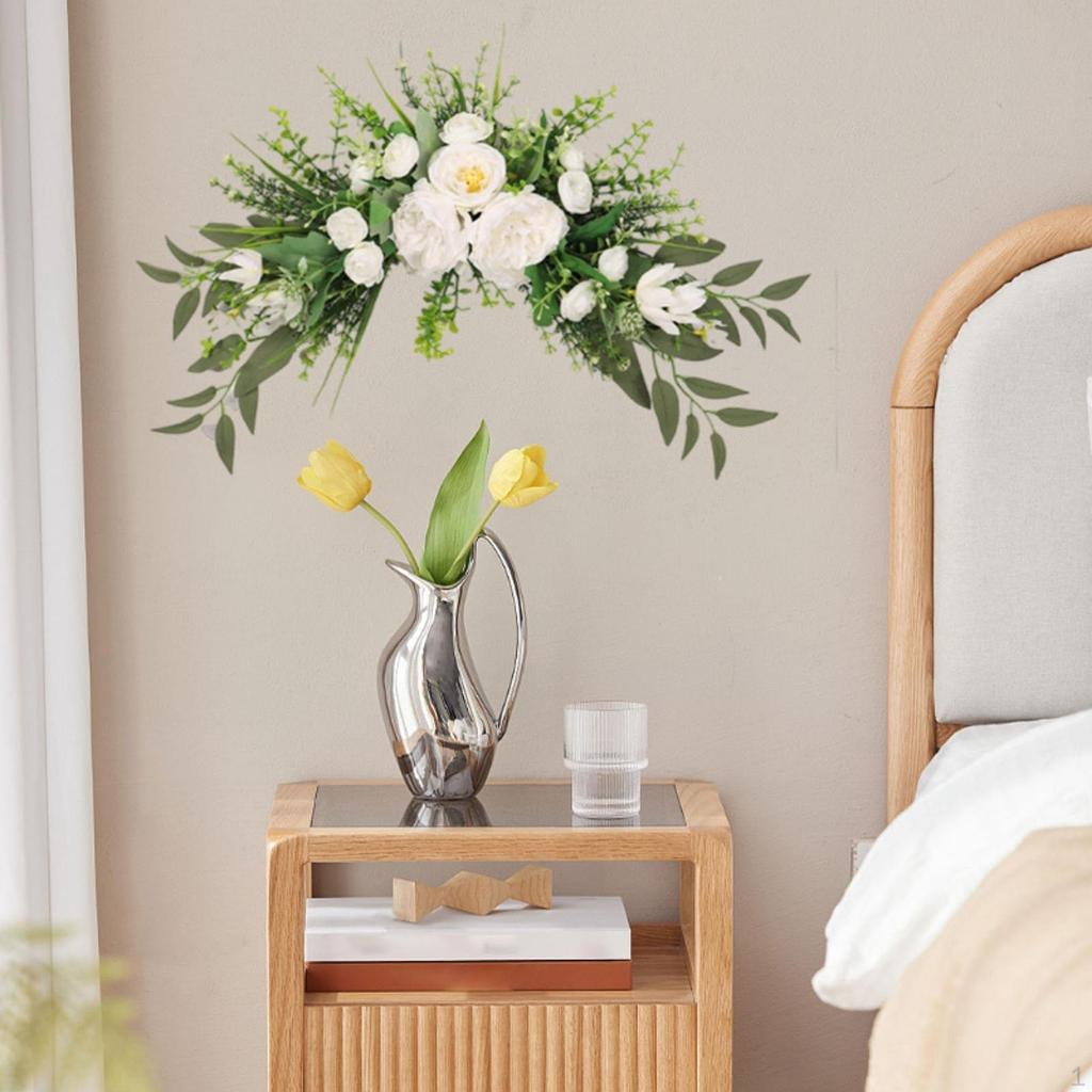 Wedding Arch Flowers Artificial Floral Swag for Door Lintel 19.69inchx9.84inch Decorative