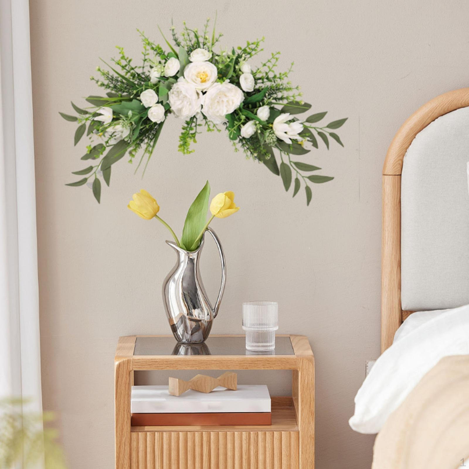 

Свадебная арка цветы искусственные цветочные гирлянды для дверной перемычки 19.69inchx9.84inch декоративные белый