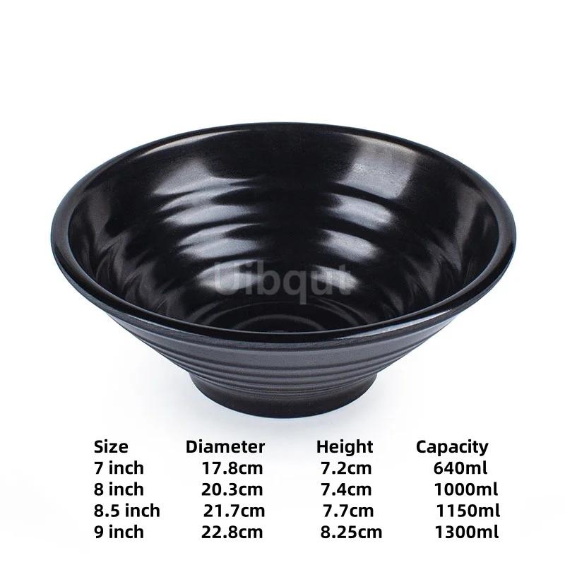 

Melamine Noodle Bowl Household Plastic Tableware Restaurant Commercial Ramen Salad Bowl Thickened Not Easily Broken Soup Bowls 7 inch