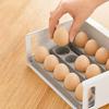 Plastic Flip-top Egg Storage Box Anti-drop Egg Storage Tray 3 Tiers Egg Storage Box  Refrigerator