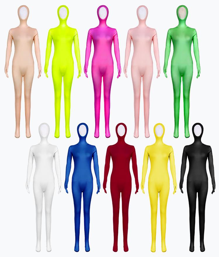 Orange Women's Full Body Zentai Suit for Stage Performance