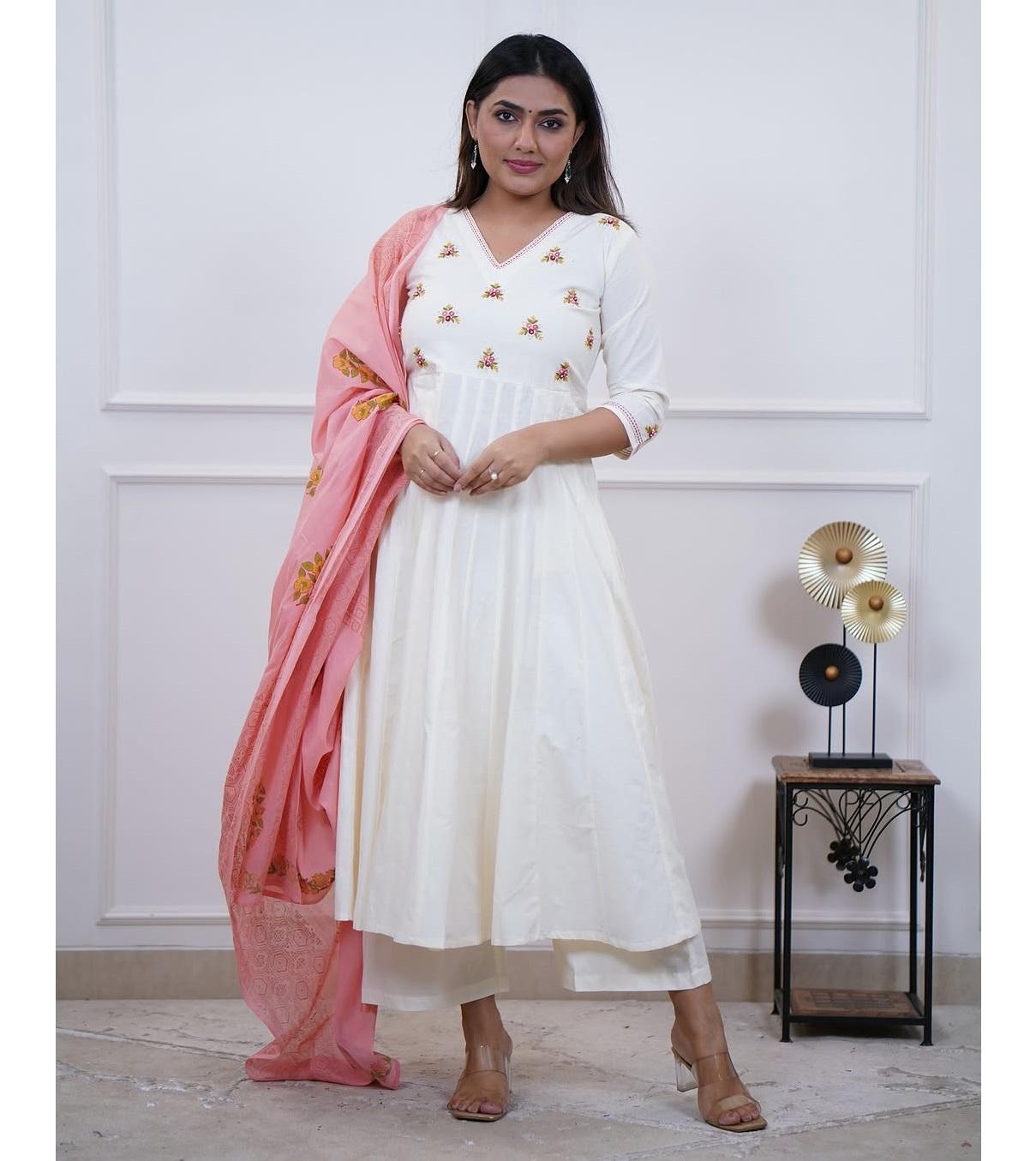 Женский дизайнерский salwar-костюм из хлопка, набор курти, индийский, болливудский, топ, туника, сальвар-камиз M винный
