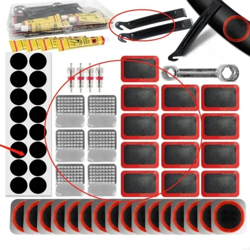 Portable Bike Tire Repair Kits with Bike Tire Levers, Rubber Patches Bicycles Inner Tube Puncture Patches Repair Tool
