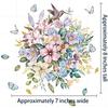Birds Flowers Butterfly Toilet Seat Lid Stickers Self-Adhesive Bathroom Wall Sticker Floral, Birds, Butterfly Toilet Seat Decals DIY Removable