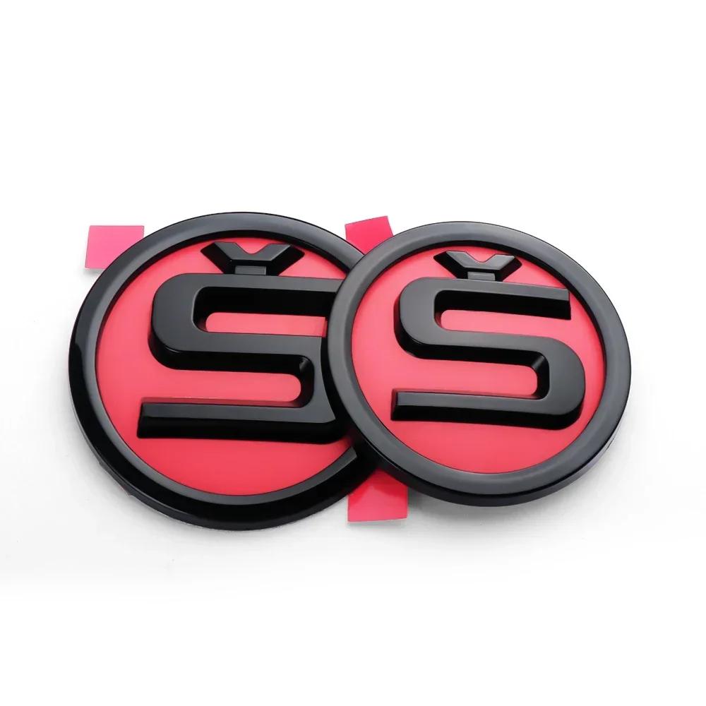 Car Sticker 2025 New 2pcs 80/90/100mm Car Front Hood Badge Rear Trunk Emblem Sticker for Skoda Rapid Fabia Octavia 2 A7 Yeti Sup