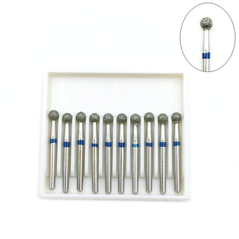 10 buc burghie diamantate de laborator dentar FG 1,6 mm burghie cu diametru pentru piesa de mana de mare viteza medie BR-25
