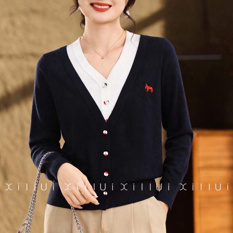 Women s Elegant V-Neck Knit Sweater XL