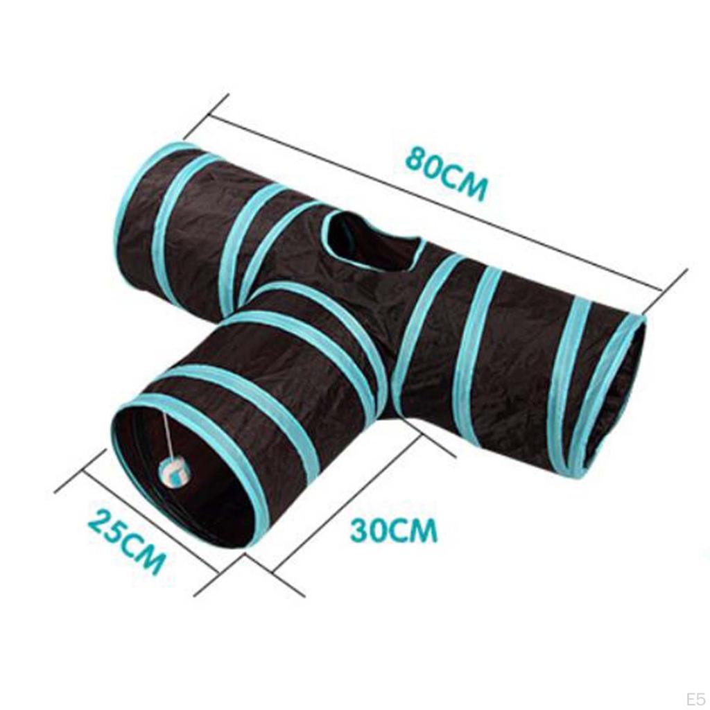 Cat Tunnel Foldable Passage Playing Hut with Play Ball Scratch Resistant Tube