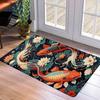 Vibrant Koi Fish Print Non-Slip Washable Indoor Outdoor Floor Rug Doormat for Entryway Bathroom Kitchen Home Decor Gift