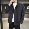 Men'S Jacket Spring New Stand-Up Collar Fashion Versatile Tooling Top Loose Casual Fashion Men'S Coat