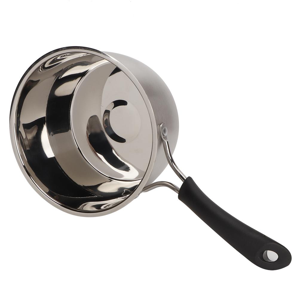 Small Soup Pot Thickened Compound Steel NonMagnetic Single Handle Cooking Kitchenware 18cm