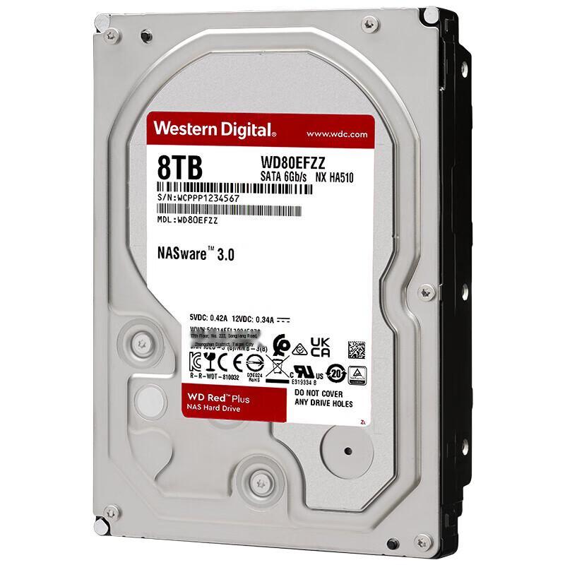 Western Digital Red Plus NAS Hard Drive 8TB