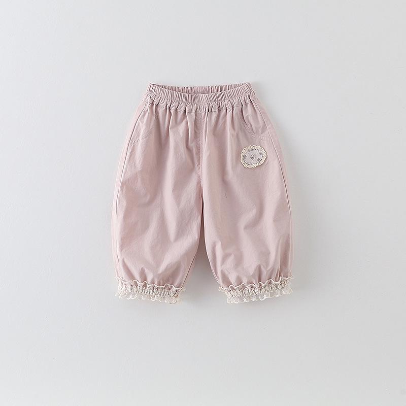 2026 Sommer Baby Mädchen Koreanische Spitzen-Jogginghosen: Leichte, atmungsaktive Baby-Bloomers