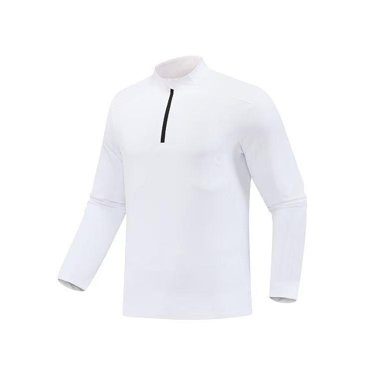 Men's Half-Zip Long-Sleeve Sports T-Shirt - Autumn/Winter Outdoor Casual Running & Fitness Top