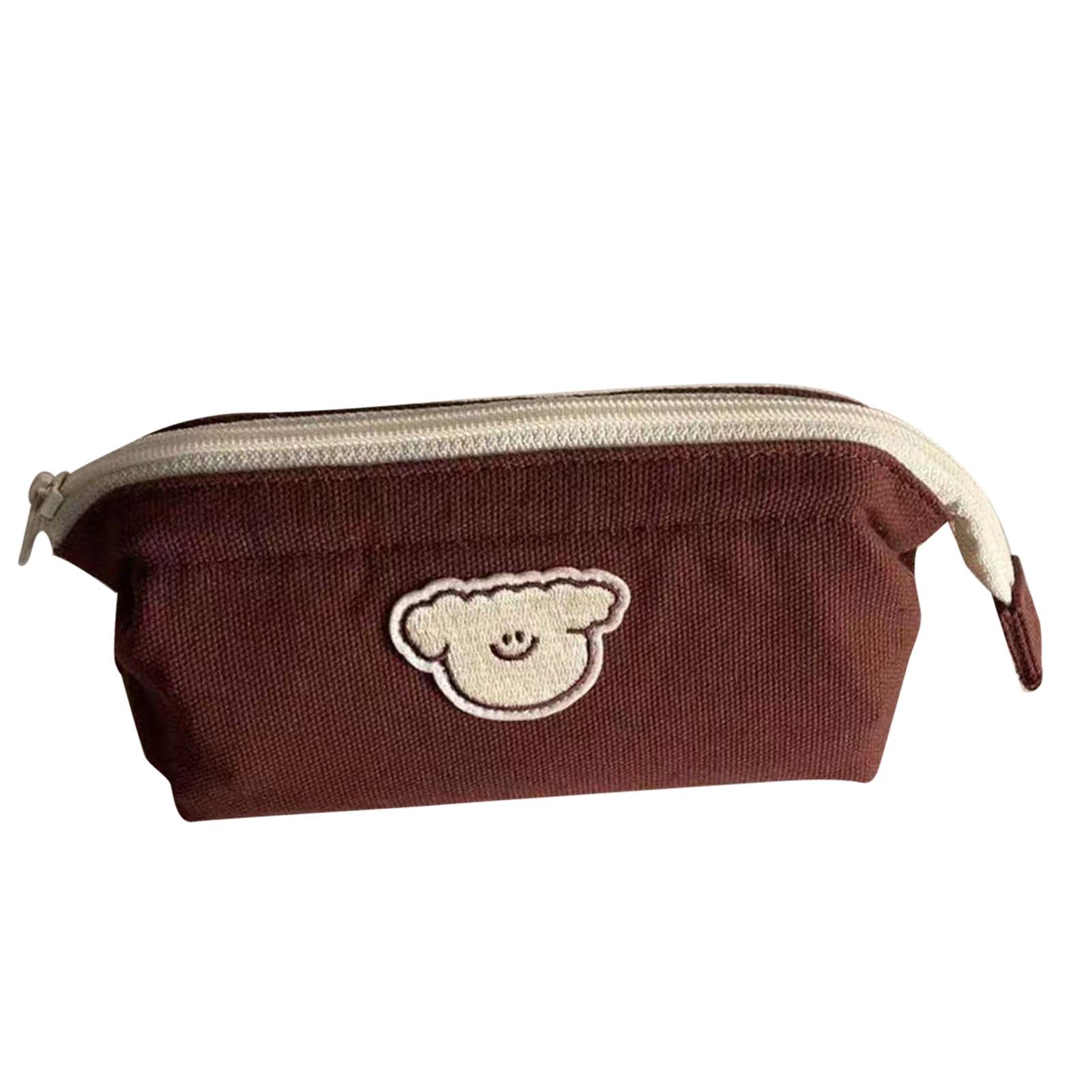 

Pencil Bag Cute Cartoon Animal Style Smoothing Canvas Large Capacity Large Pencil Case for Sc Puppy