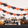 Decorative Holiday Cloth 5 Pcs 10FT Halloween Banner, Spooky Spider Bat Skull Ghost Festive Celebration Banner Pumpkin Hanging Bunting Garland