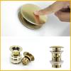Wash Basin Pop-Up Drain Button Sink Stopper Drainer Siphon Waste Stopper Waste Pipe Drain Brushed Gold Bathroom Accessories