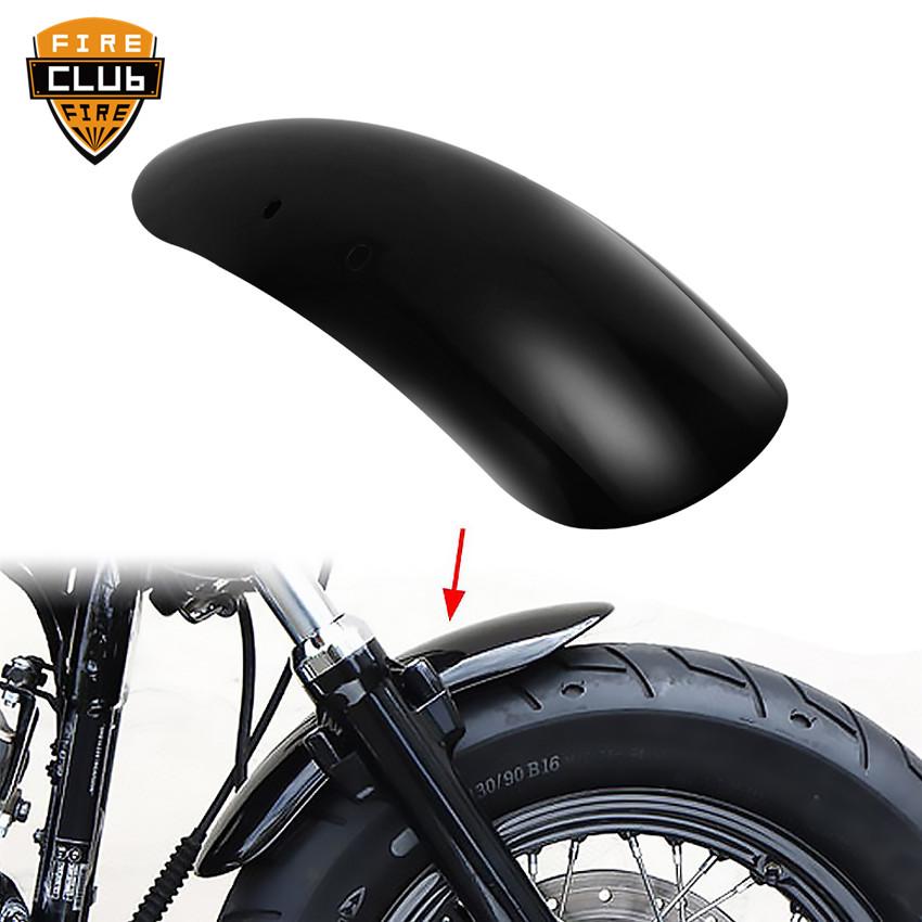 Motorcycle Custom Short Front Fender Cover Black Steel Iron For Harley Sportster Forty Eight XL1200X 2010-2017 16 15 14 13 12 11