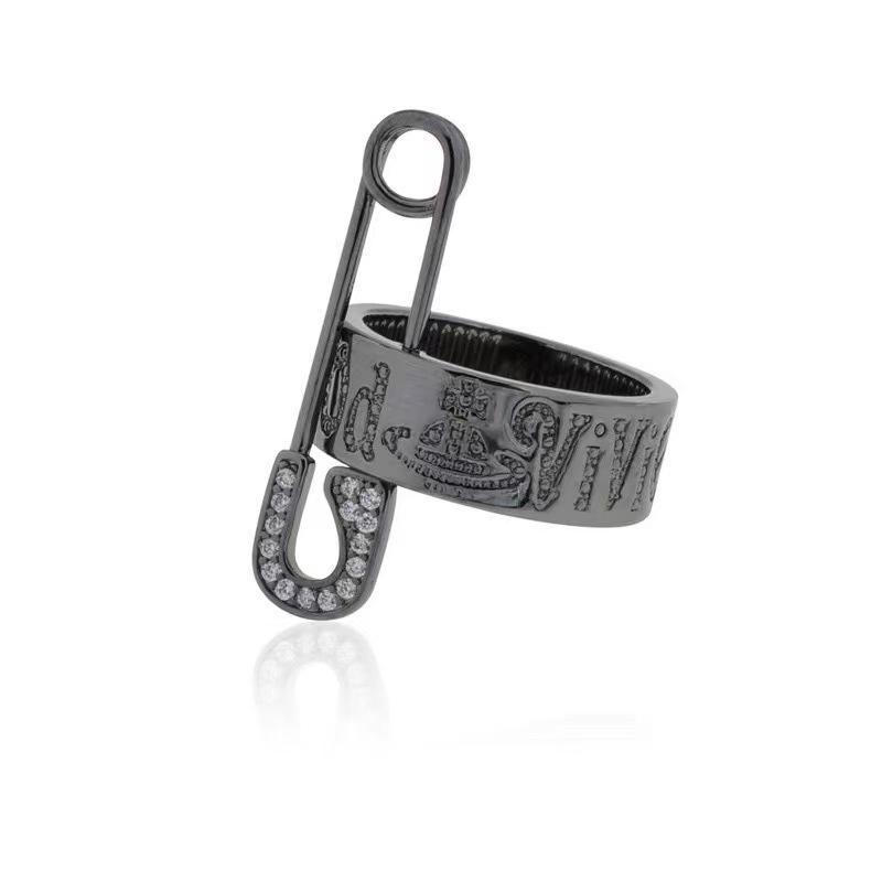 Kaiserinwitwe Cixi Voll Diamant Saturn Ring: Damen Punk Mode Statement