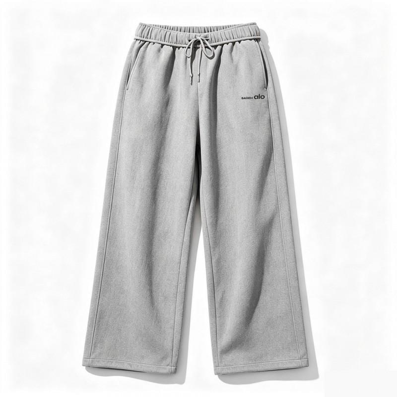 Mens Loose Fit Wide Leg Sweatpants