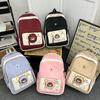 Campus Schoolbag Junior High School Girl Fresh and Cute Bear Girl Lightweight Backpack Large Capacity Durable Backpack Fashion