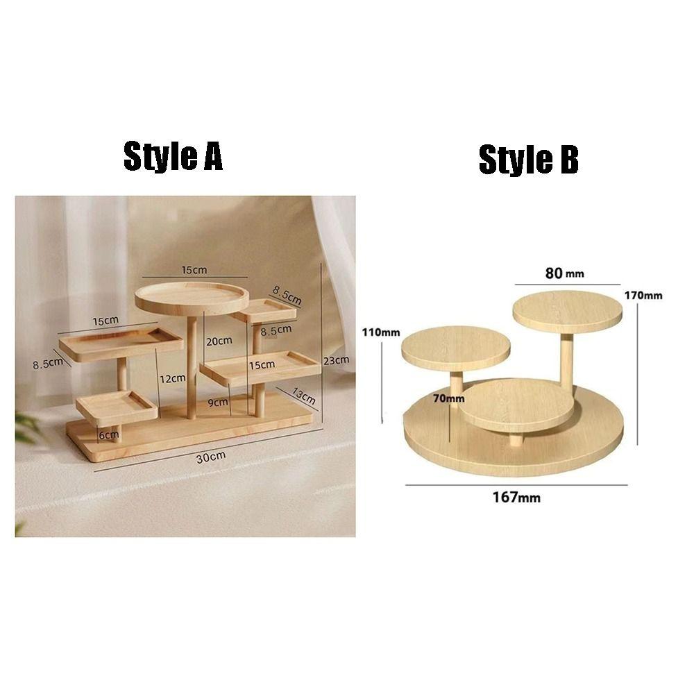 Space Save Wooden Storage Display Rack Large Capacity Cosmetic Storage Tray  Doll Storage