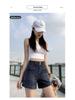 High-Waisted Elastic Denim Shorts for Women - Summer Slimming, Plus Size, Loose Wide-Leg, A-Line Style