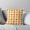 Retro Land Flower Power Orange and Cream Throw Cushions & Pillows Without Core