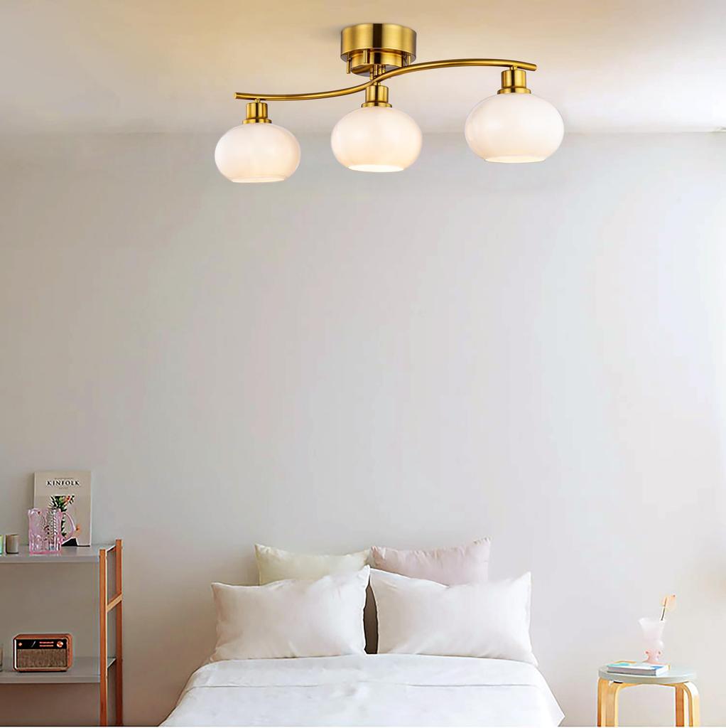 Chende Ceiling LED Pendant Stylish Nordic for Living Dining Ceiling Light, Glass, 3-Light Light, Design, Room, Room, Bedroom, Cafe, Retro, Antique,