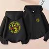 Children Zipper Cardigan Hoodies Cobra Tops Boy Black Girls Pink Sweatshirt Coat Long Sleeve Harajuku Casual Hooded Pullovers