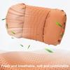 Summer Car Headrest Lumbar Nappa Leather Support Pillow Set Soft Comfortable Breathable Car Neck Pillows Car Seat Accessories