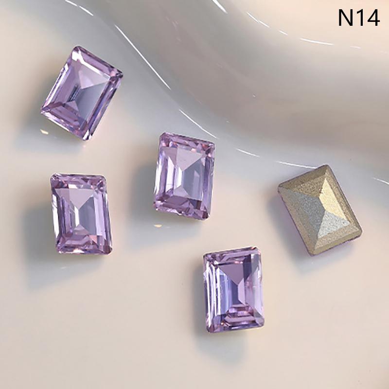 

5Pcs 3D Nail Heart Fancy Style Shiny Purple Tip Bottom Diamond Manicure Nail Art Decoration Charms Jewelry as the picture