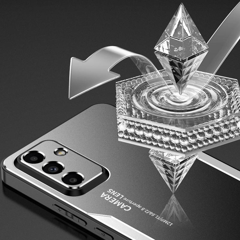 For Samsung Galaxy A14 5G/4G Case Aluminum Alloy+TPU+PC Anti-Scratch Shockproof Phone Cover