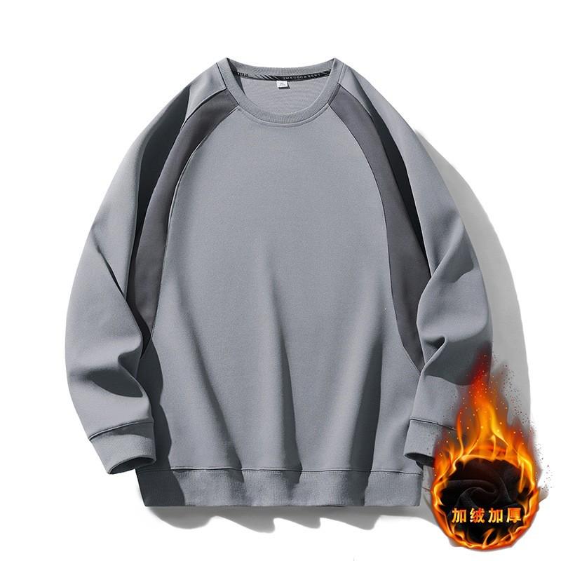 Mens Long Sleeve T Shirt Casual Trendy Round Neck Loose Fit Inner Top