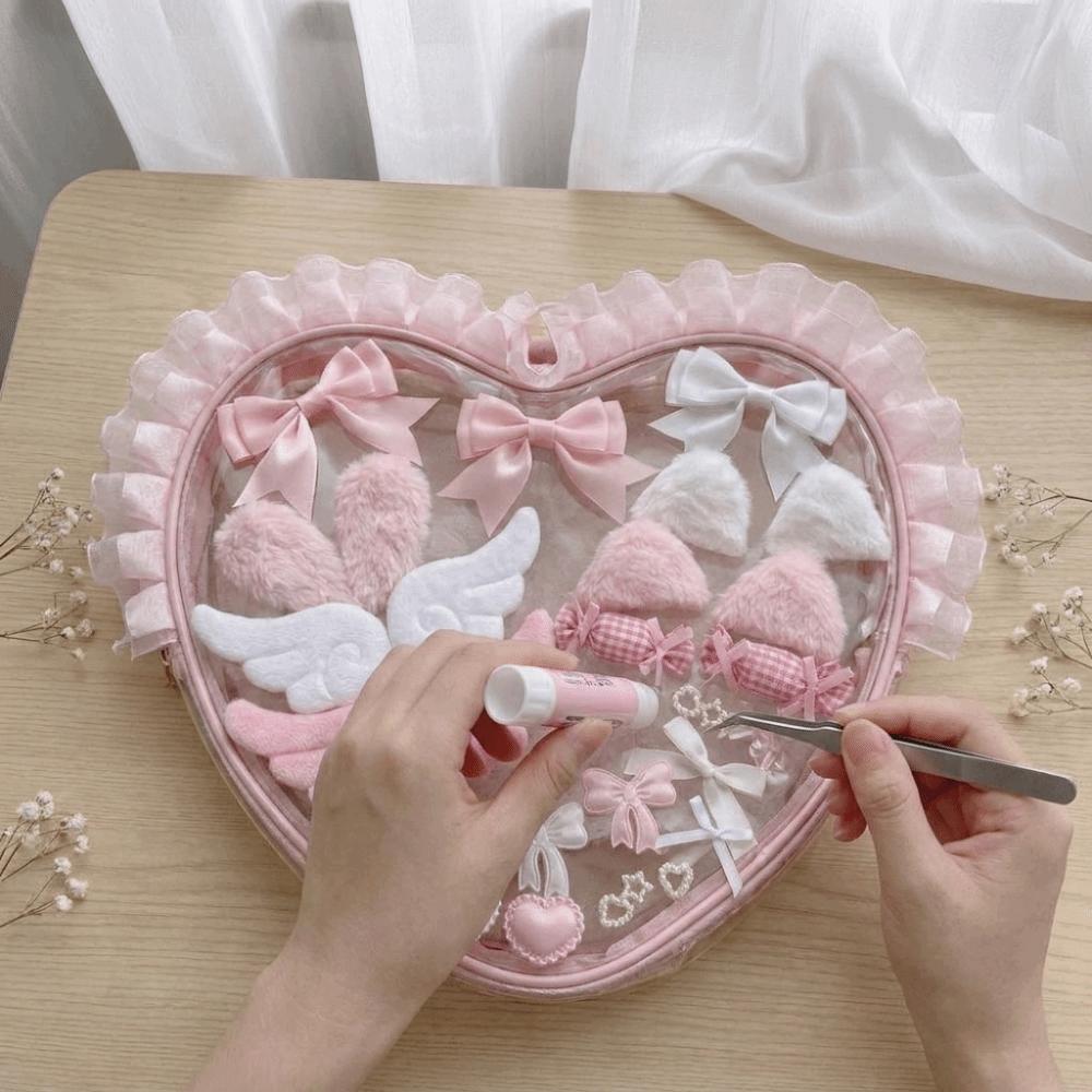 Lace Ribbon Handmade Ita Bag Ornaments Bunny Ear Bag Accessories Girly DIY Decor Kit  Hand Craft