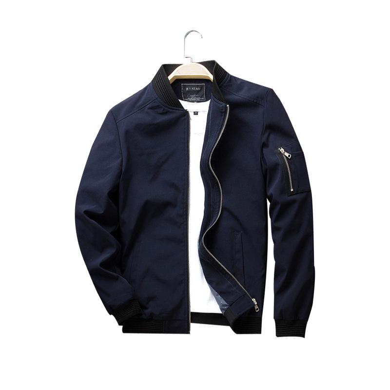 Autumn and Winter Middle-aged and Elderly Men's Jackets Casual Slim-fitting Baseball Jersey Tops and Jackets Men's Clothing